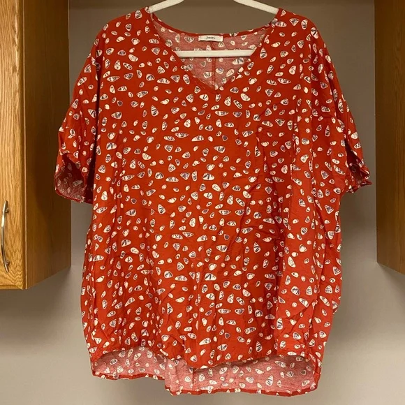 Flaunt Boutique Rust Pebble Blouse - Picture 9 of 10